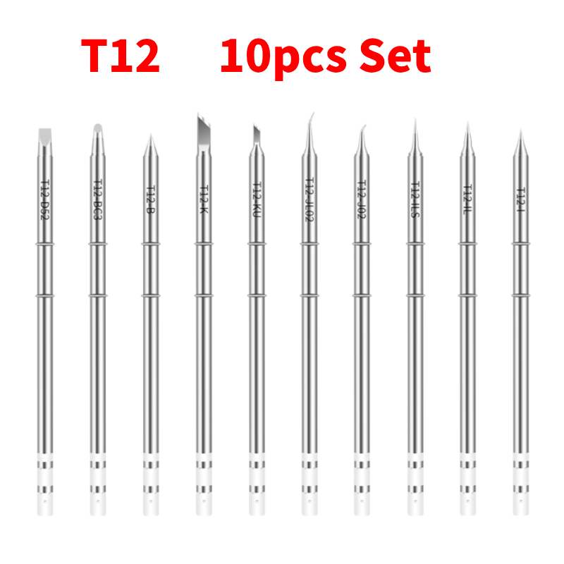 Industrial Laser Soldering Iron - 10pcs T12 Set Soldering Iron Tips