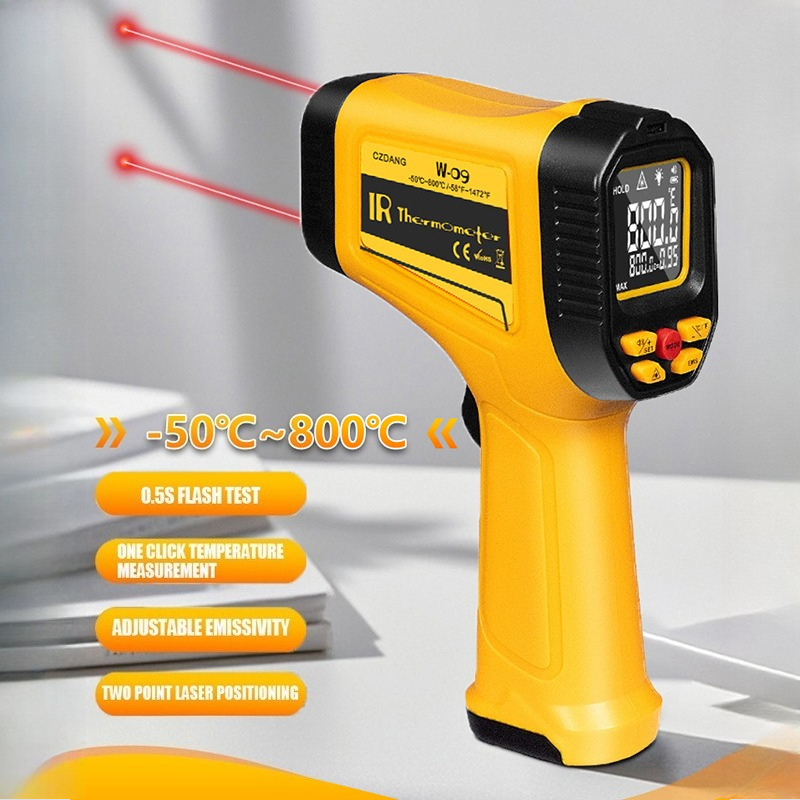 Industrial Laser Thermometer Gun - Modern Multi-Functional Infrared Laser Temperature Gun