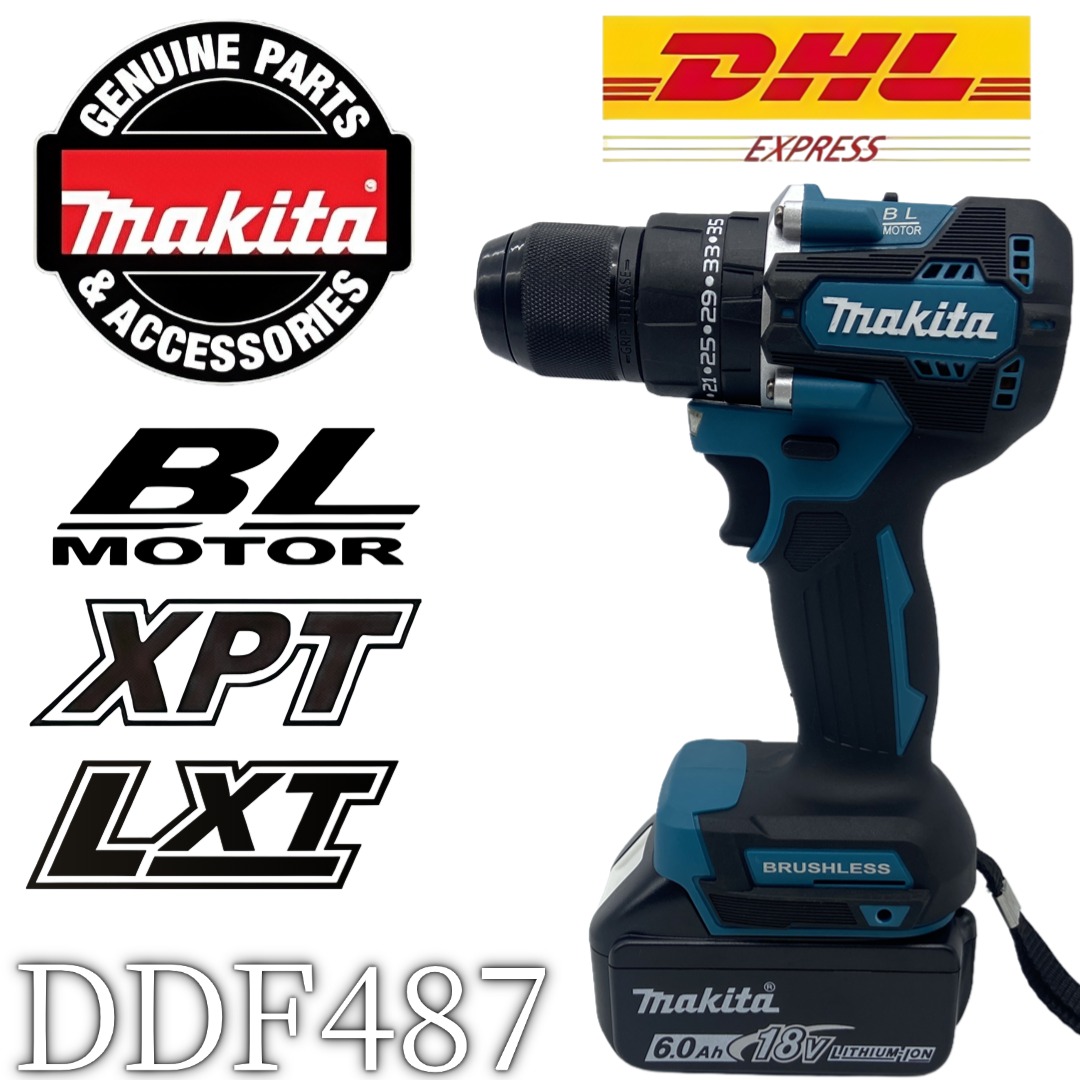 Makita Drill Ddf484 - Pro-Grade🏆 Original Makita DDF487 Cordless Driver