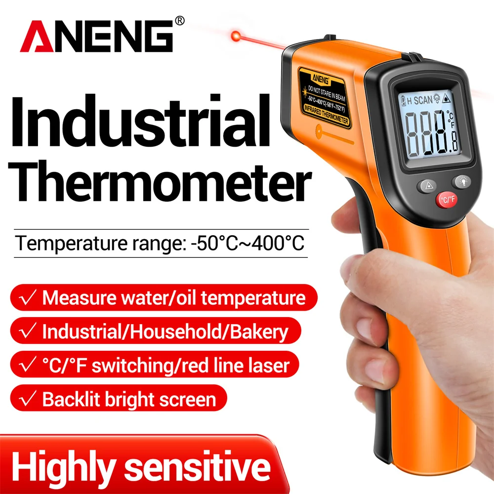 Industrial Laser Thermometer Gun - ANENG TH201 Infrared Thermometer Gun Digital