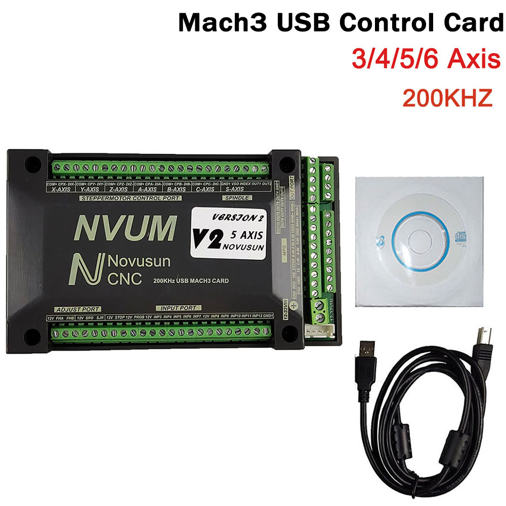 NVUM Mach3 USB Card 200KHz CNC - огляд і ціна Breakout Board Mach3
