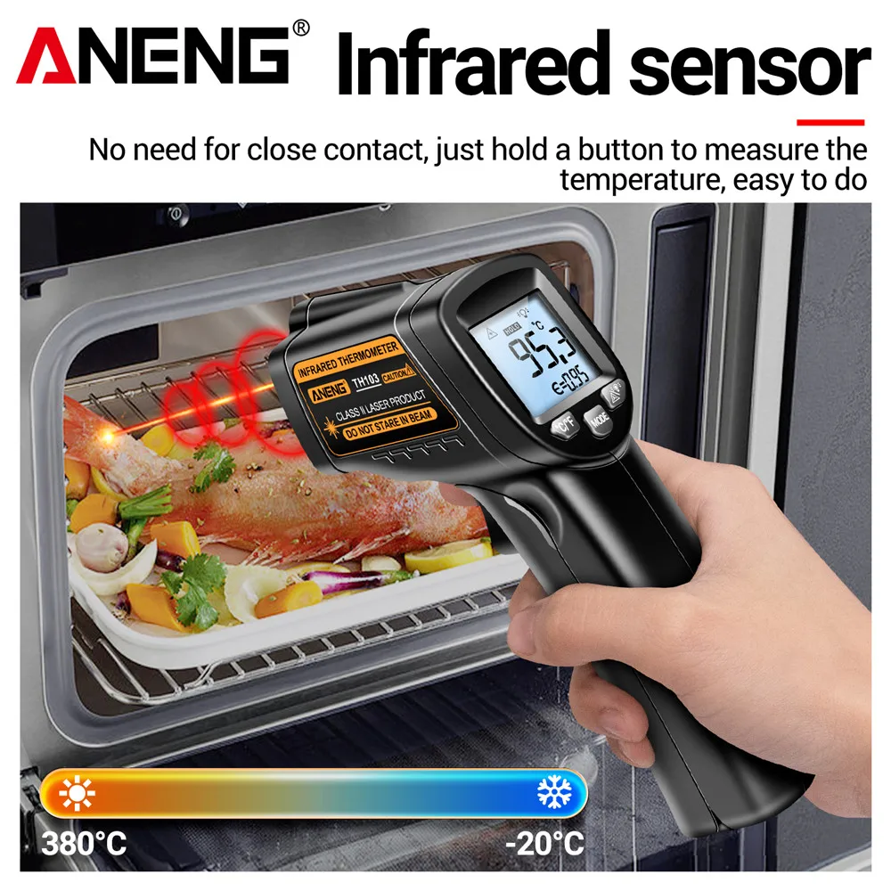 Infrared Laser Temperature Gun - огляд і ціна Industrial Laser Thermometer Gun