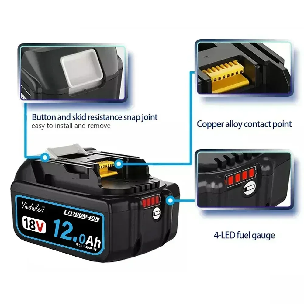 For Makita 18V Battery 12.0Ah  - огляд і ціна Makita Drill Ddf484