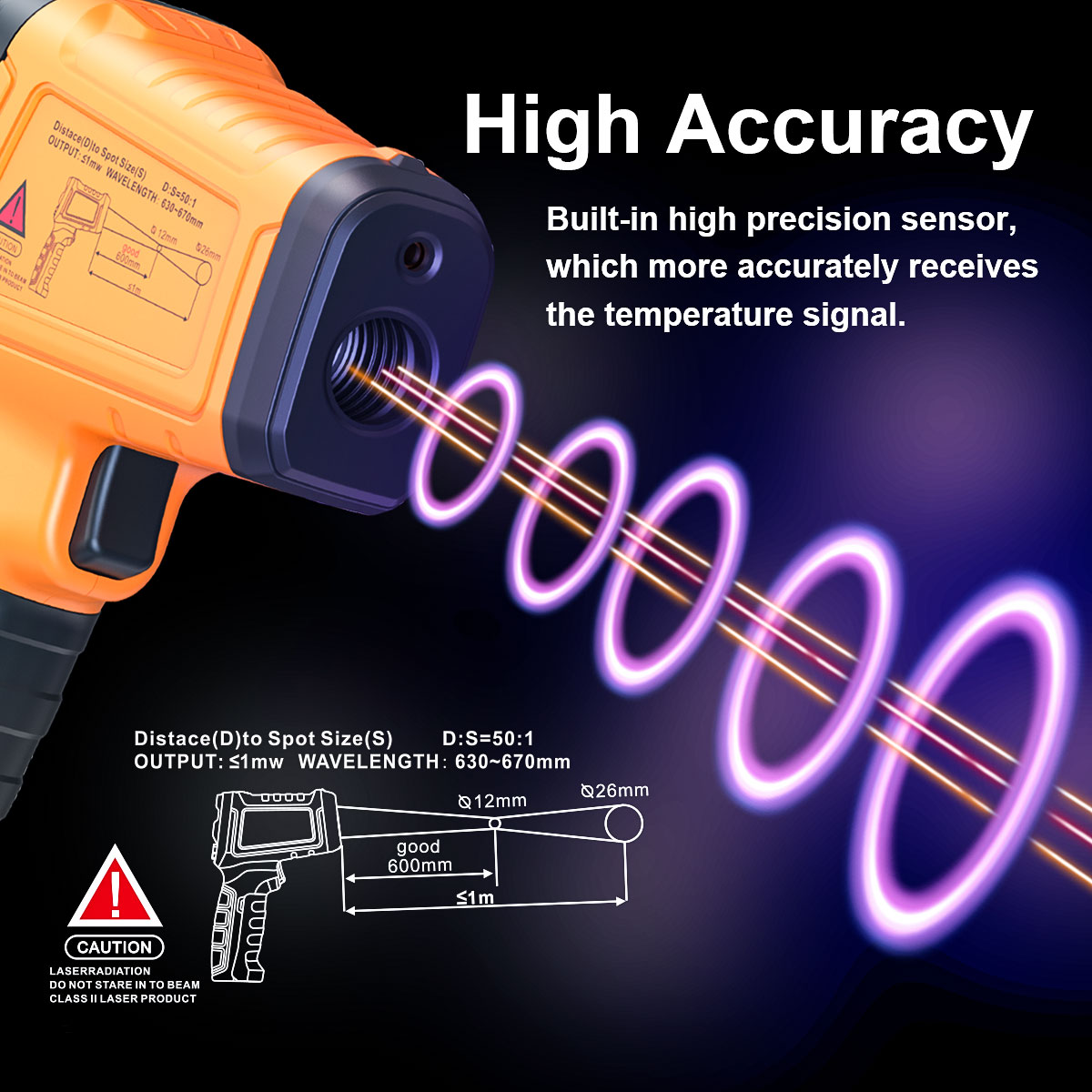 DT1000 DT1600 Infrared Thermom - огляд і ціна Industrial Laser Thermometer Gun