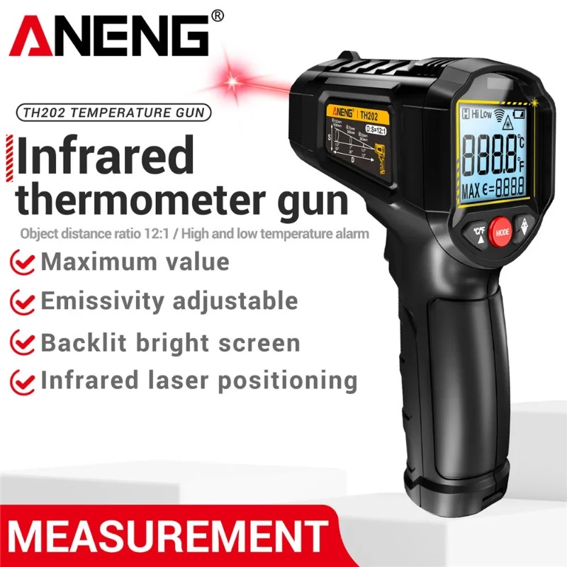 ANENG TH202 Industrial Handhel - огляд і ціна Industrial Laser Thermometer Gun