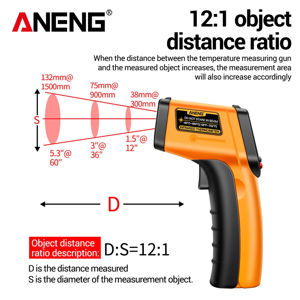ANENG TH201 Infrared Thermomet - огляд і ціна Industrial Laser Thermometer Gun