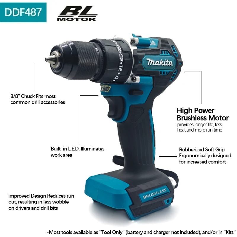 2026 Original Makita DDF487 18 - огляд і ціна Makita Drill Ddf484