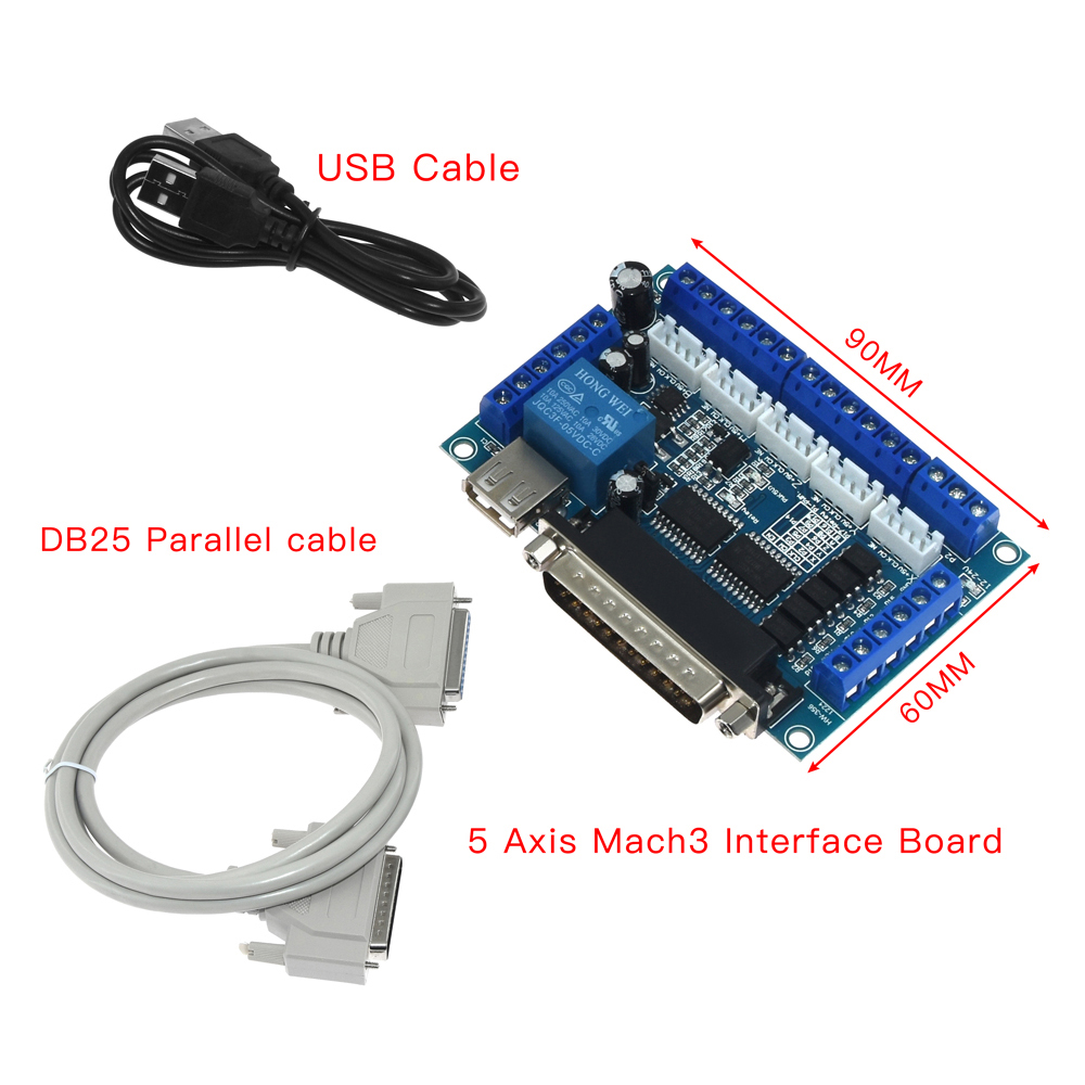 5 Axis CNC MACH3 Breakout Boar - огляд і ціна Breakout Board Mach3