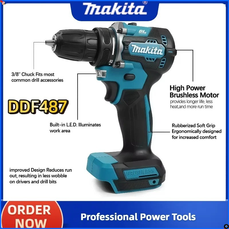 Makita DDF487 Brushless screwd - огляд і ціна Makita Drill Ddf484